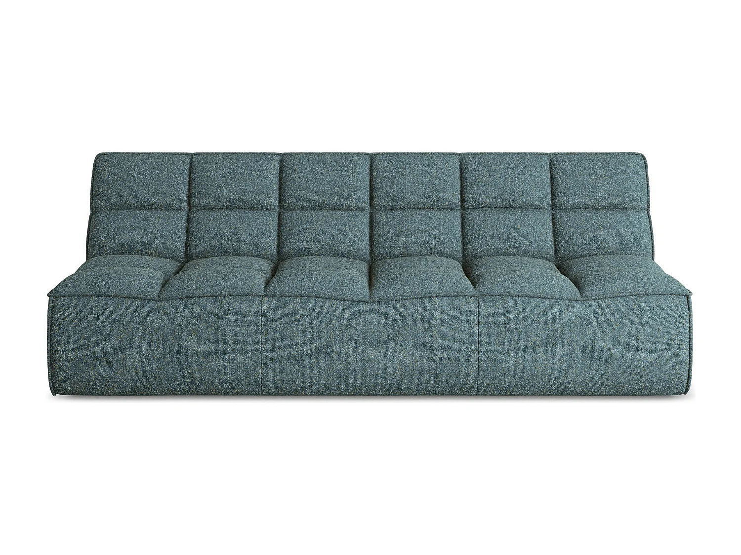 Canapé modulable 3 places en tissu texturé - jeans - KALAI