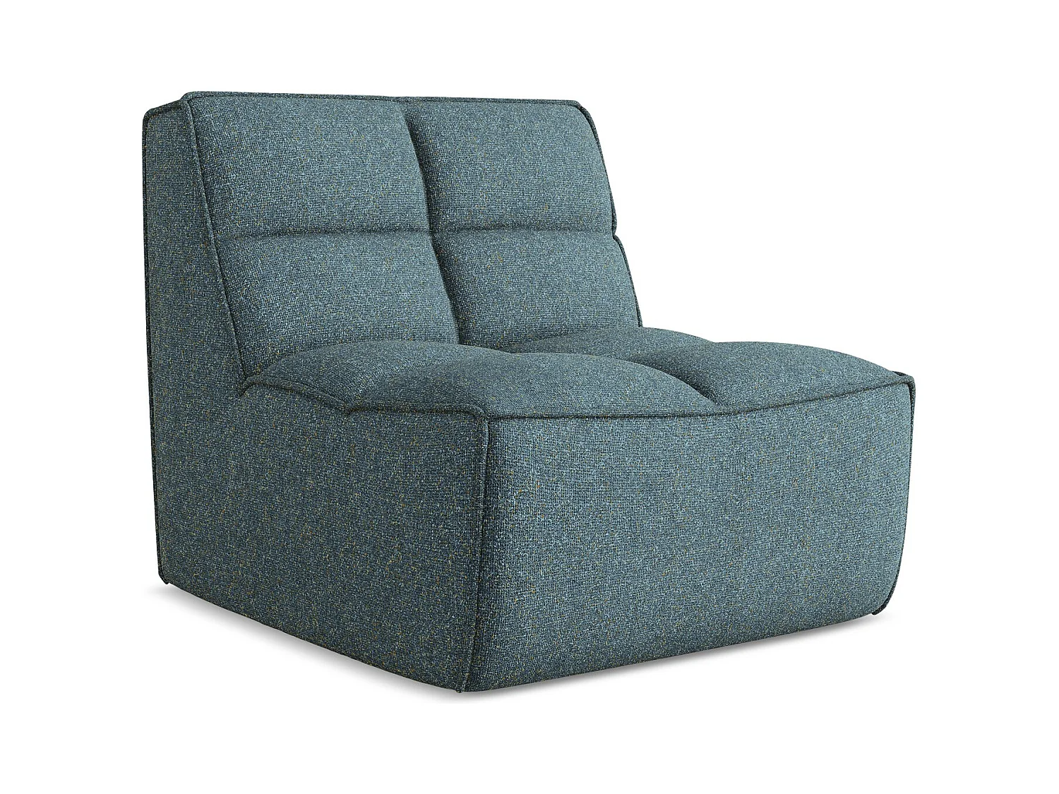 Fauteuil pour canapé modulable en tissu texturé - jeans - KALAI