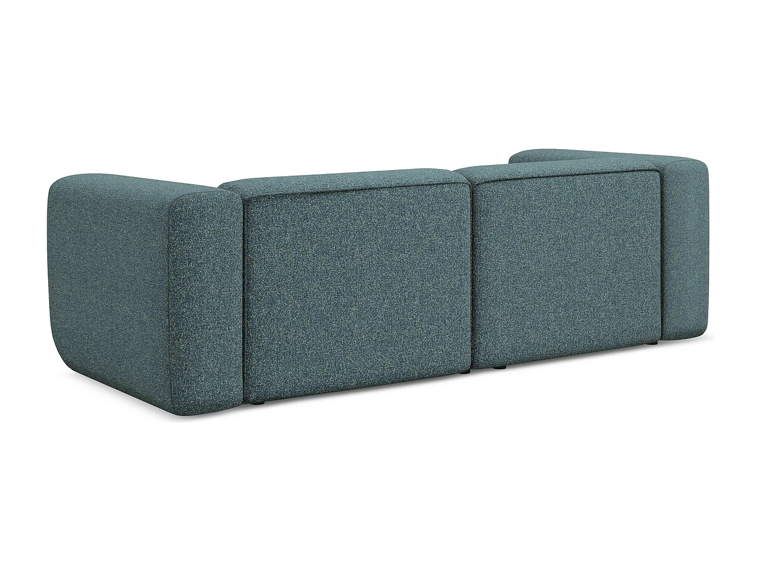 Canapé modulable 3 places en tissu texturé - jeans - EKAHI