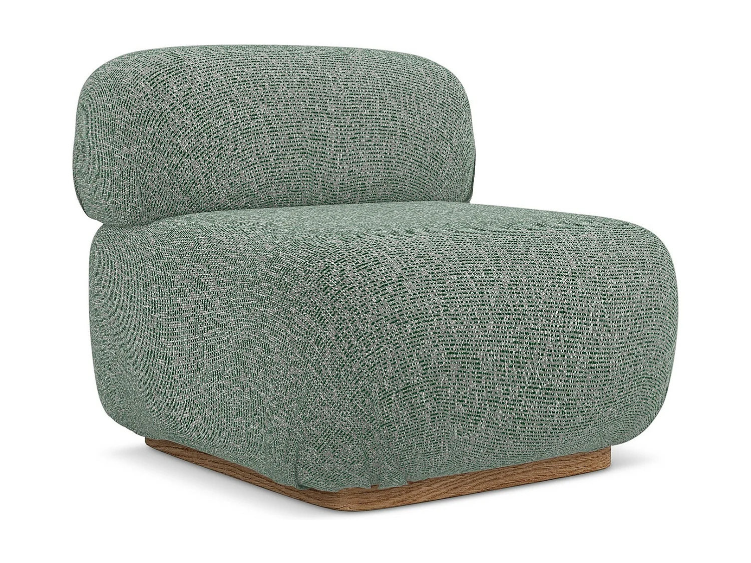 Fauteuil pour canapé modulable en tissu texturé - vert clair - AILANI