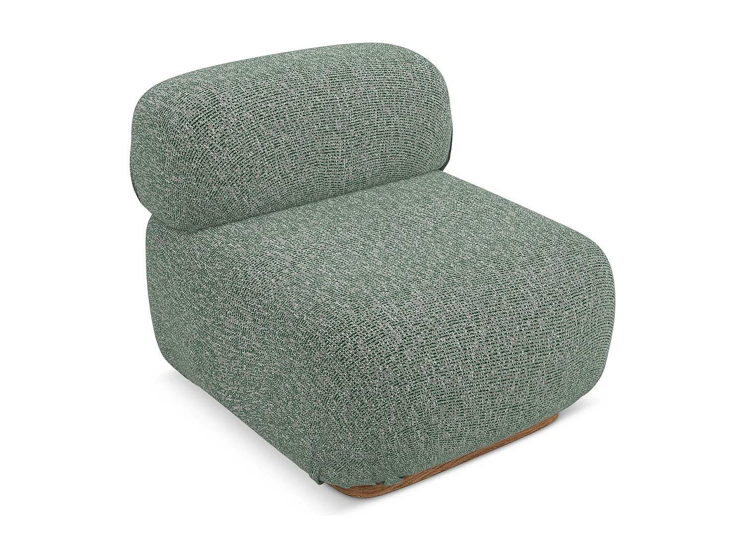 Fauteuil pour canapé modulable en tissu texturé - vert clair - AILANI