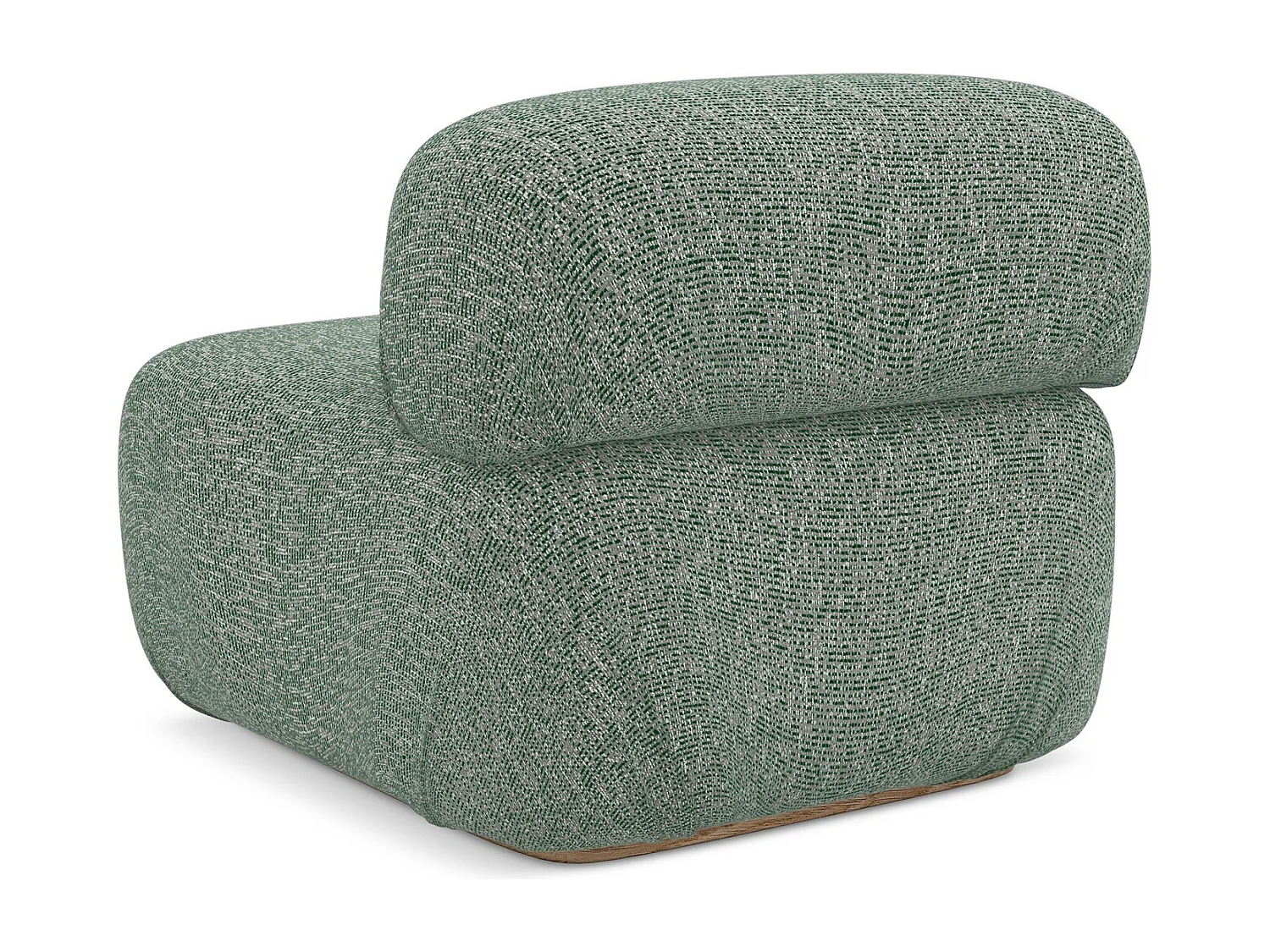 Fauteuil pour canapé modulable en tissu texturé - vert clair - AILANI