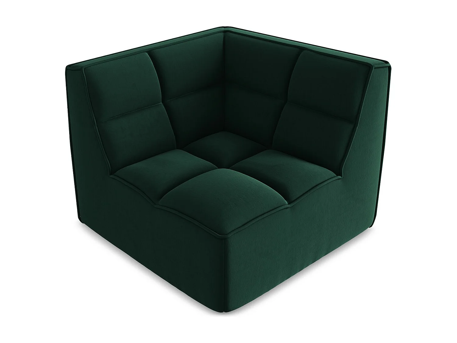 Modular - Ecksofa - Samt - Flaschengrün - KALAI