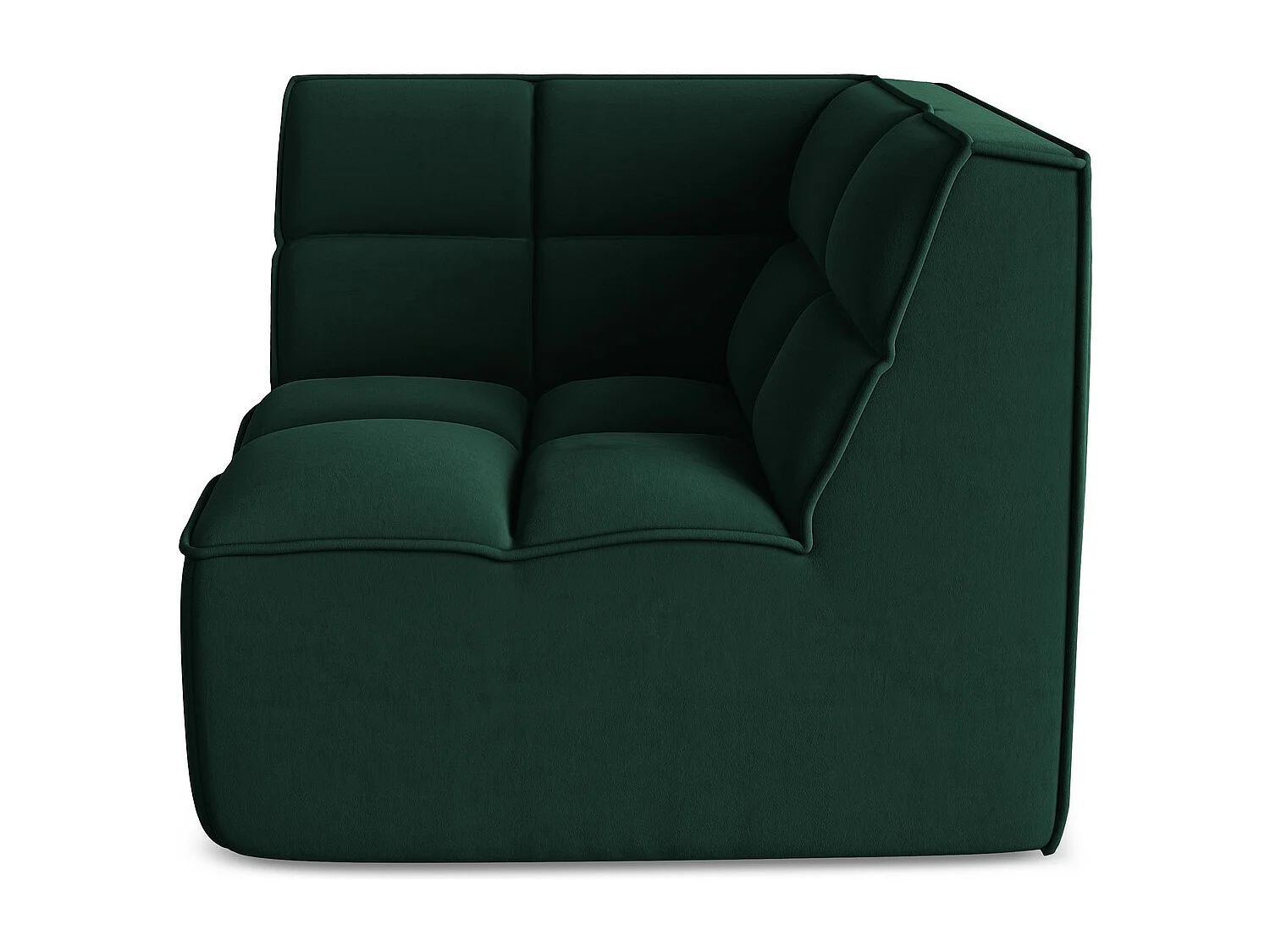 Modular - Ecksofa - Samt - Flaschengrün - KALAI