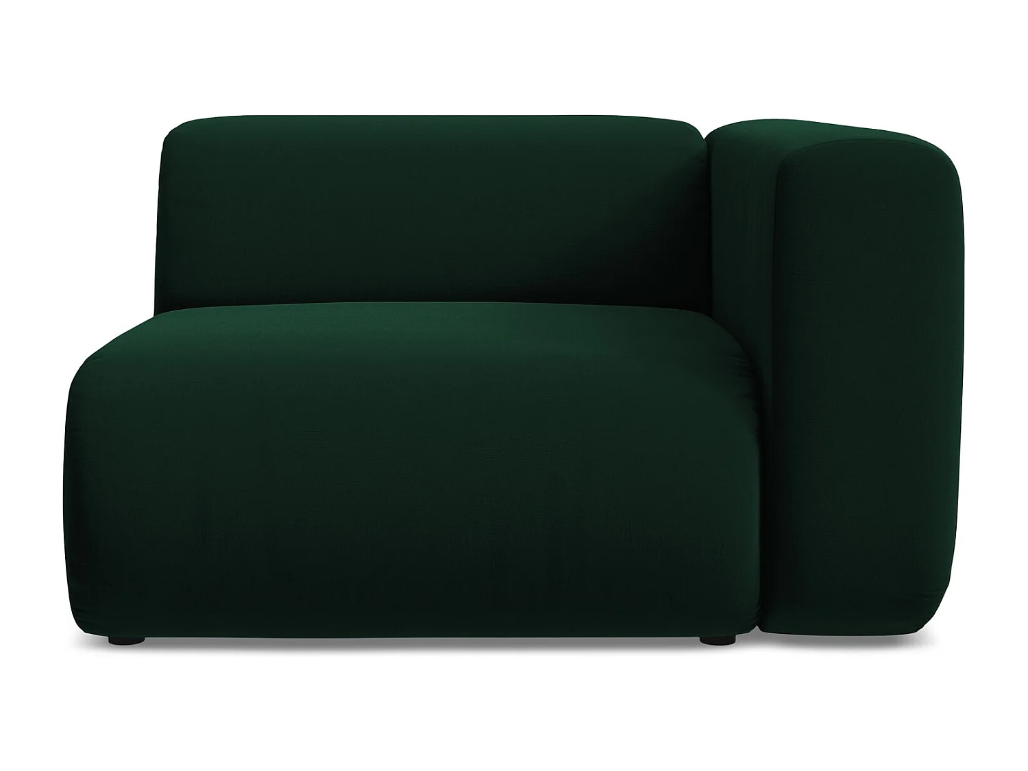 Module avec accoudoirs droit en velours - bouteille verte - EKAHI