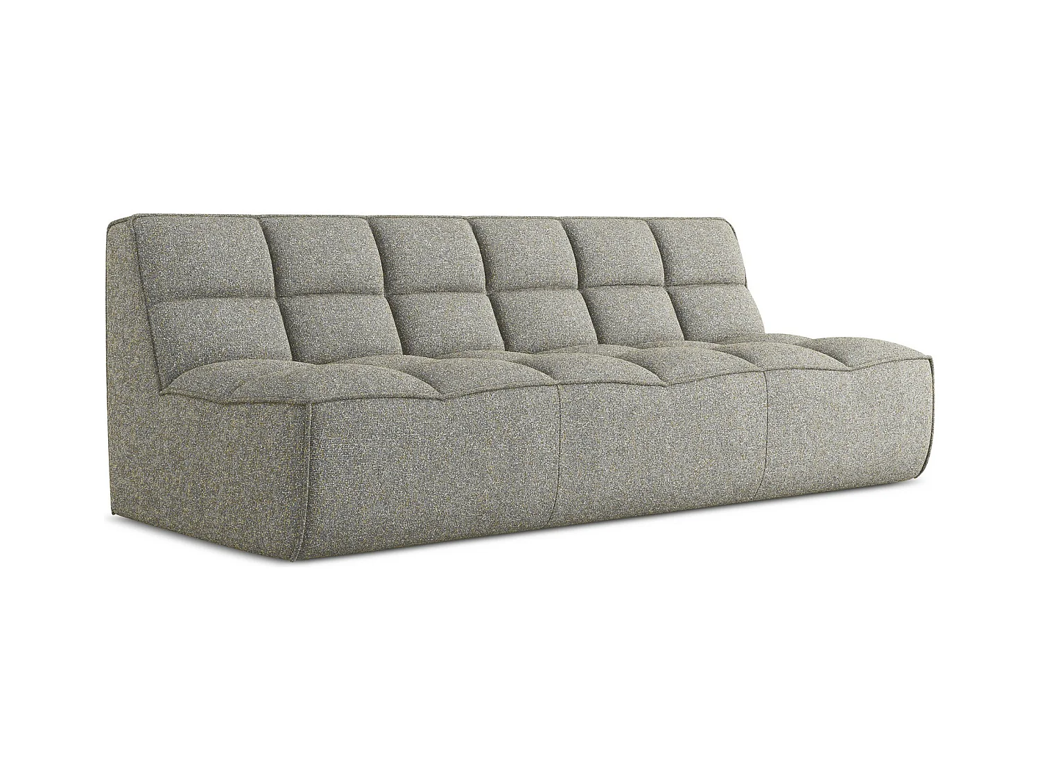 Canapé modulable 3 places en tissu texturé - beige foncé - KALAI