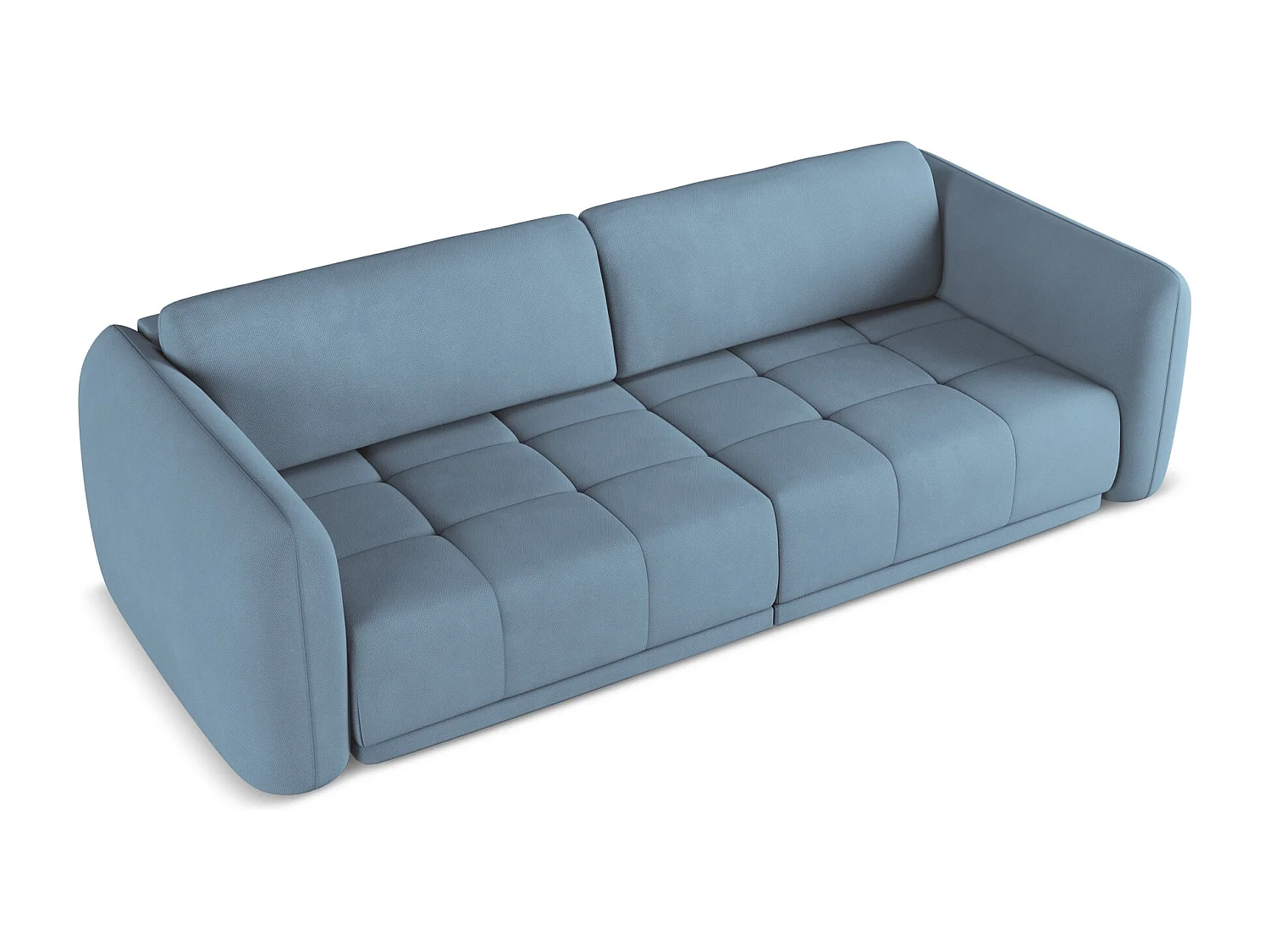 Canapé 3 places en tissu chenille - jeans - HOKU