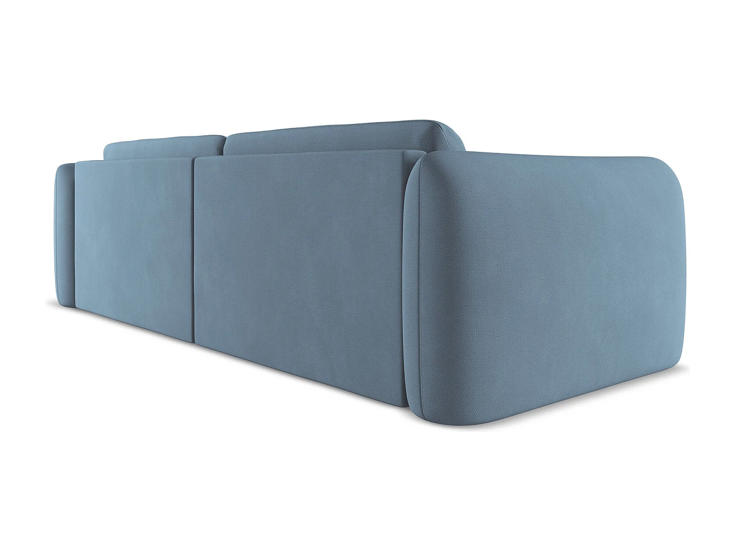 Canapé 3 places en tissu chenille - jeans - HOKU