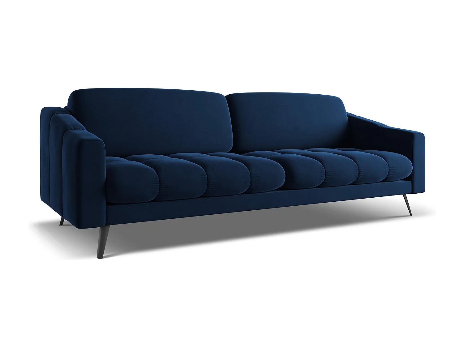 4-Sitzer Sofa - - Samt - Königsblau - NALU