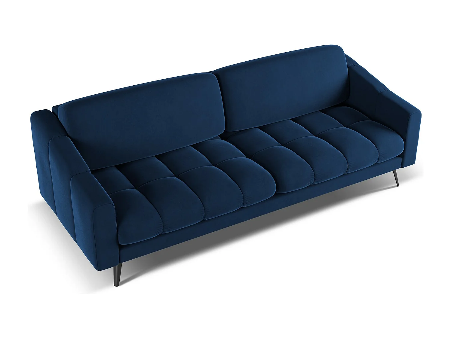 4-Sitzer Sofa - - Samt - Königsblau - NALU