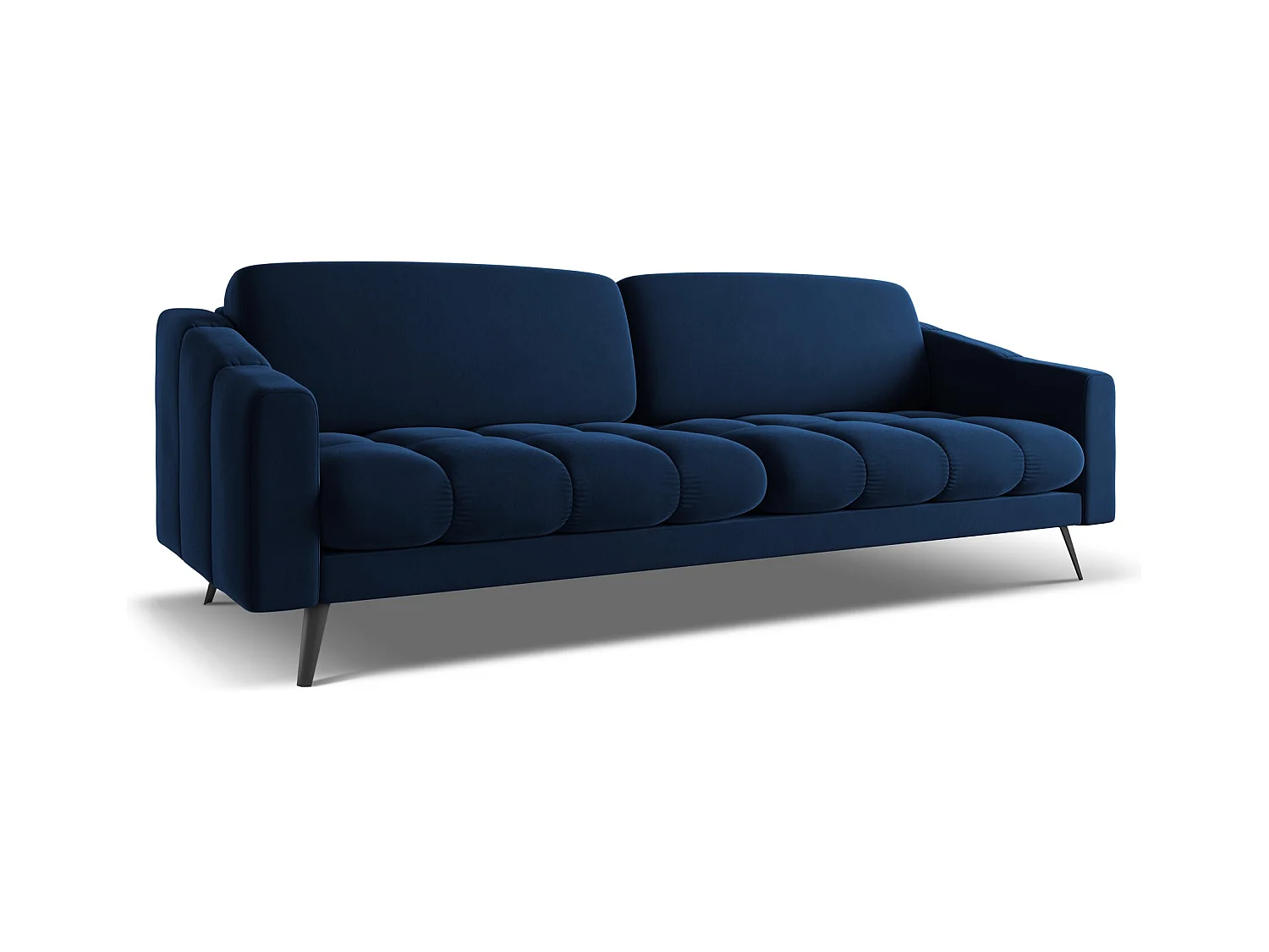 4-Sitzer Sofa - - Samt - Königsblau - NALU
