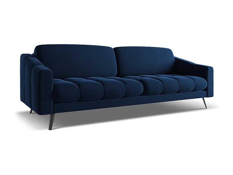 4-Sitzer Sofa - - Samt - Königsblau - NALU