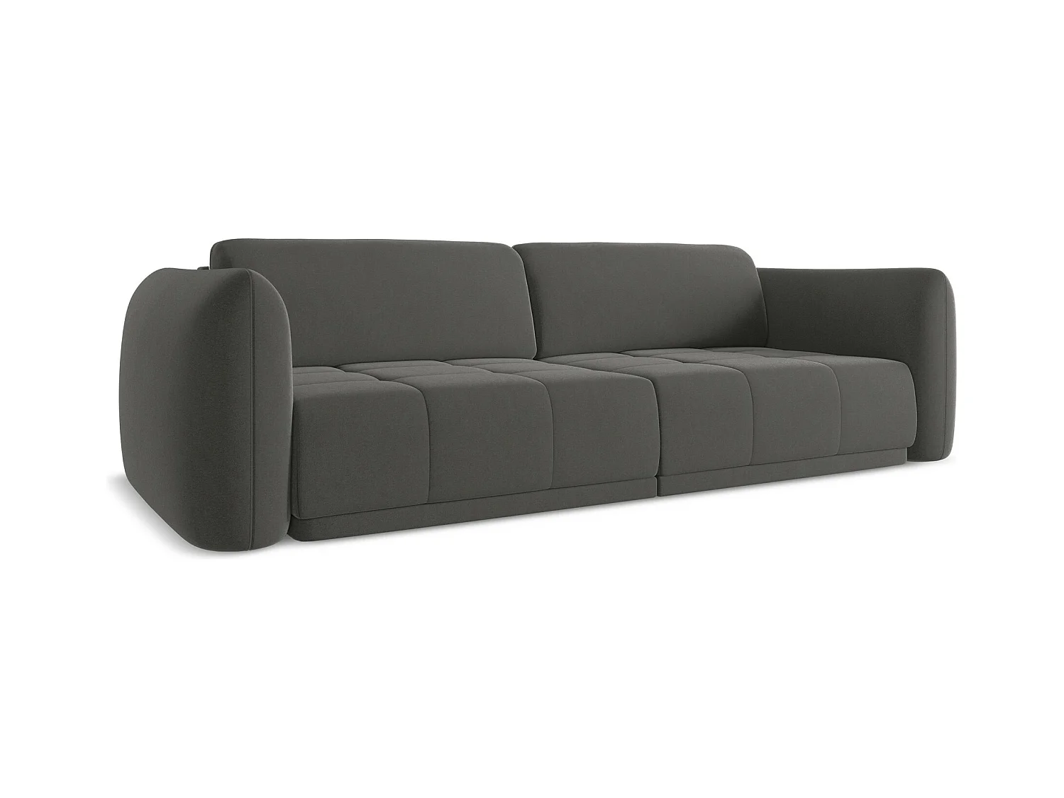 4-Sitzer Sofa - - Samt - Stahl - HOKU
