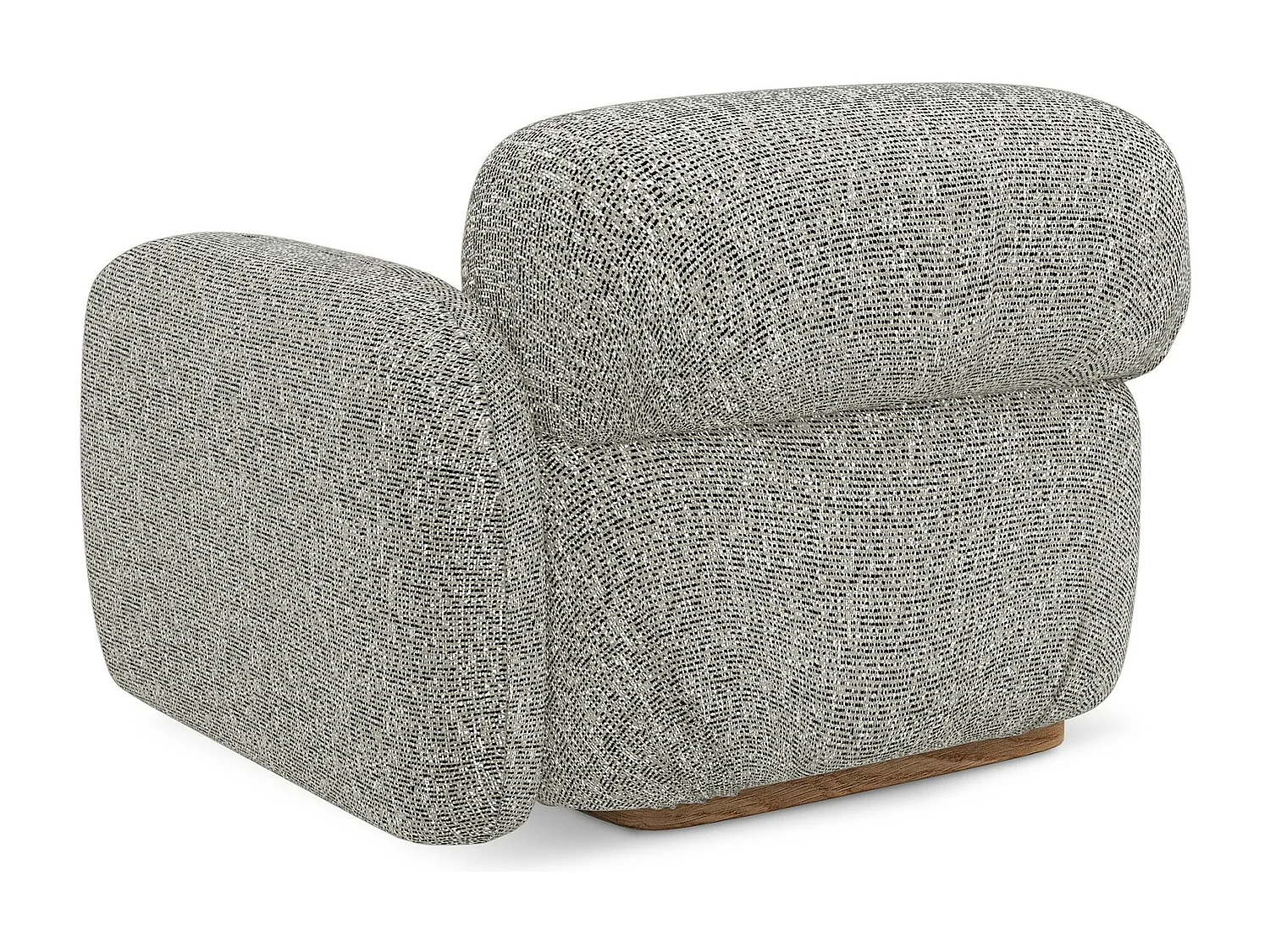 Module avec accoudoirs droit en tissu texturé - beige foncé - AILANI