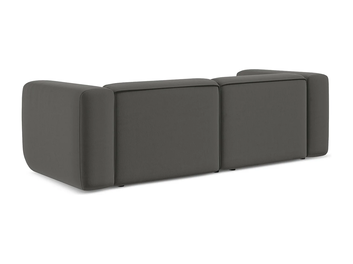 Driezits modulaire bank van staal velours - EKAHI