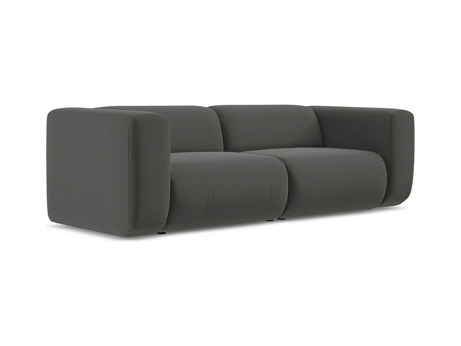 Canapé modulable 3 places en velours - acier - EKAHI