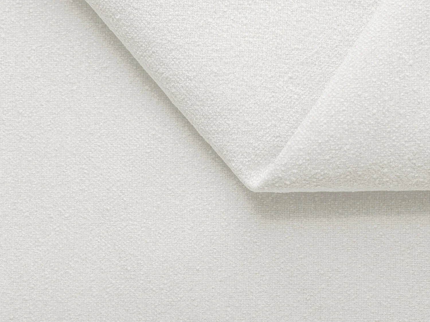 Canapé modulable 4 places en tissu bouclette - blanc - AILANI
