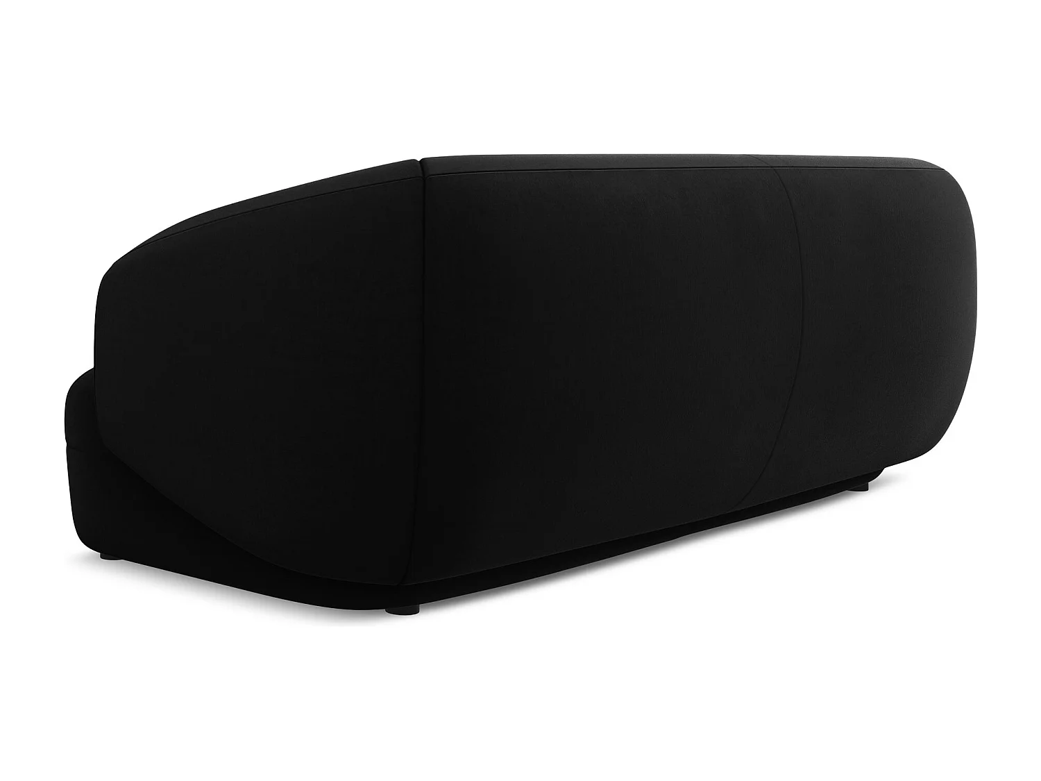 Canapé 3 places en velours - noir - MOANA