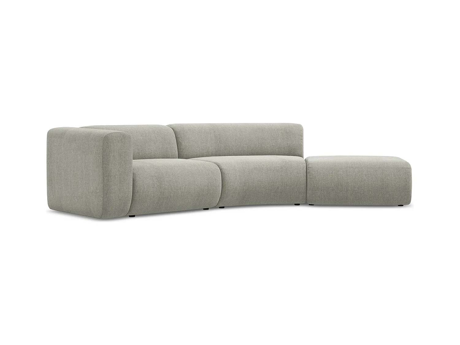 4-Sitzer Sofa Rechts - - Chenille - Beige - EKAHI