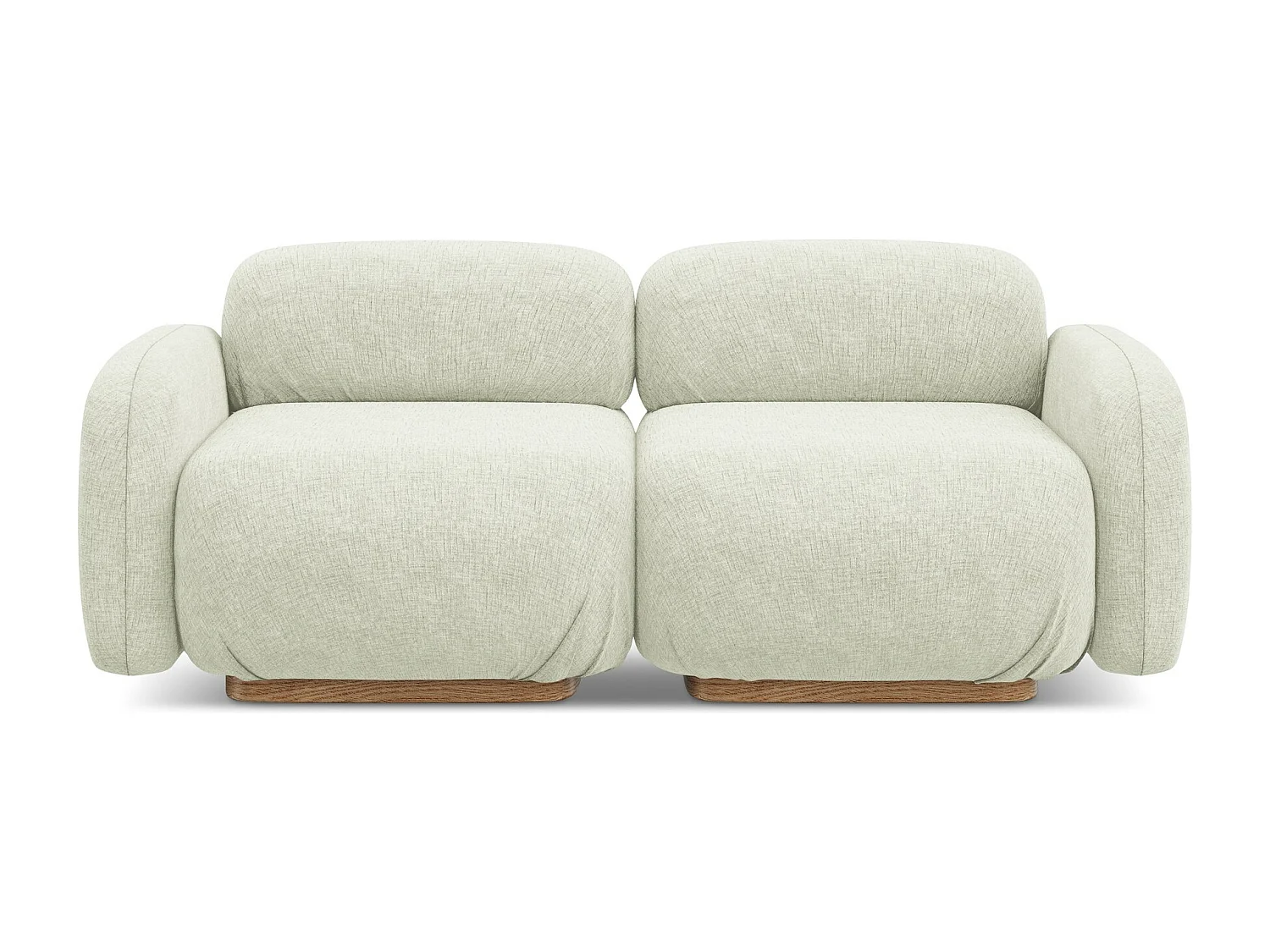 Canapé modulable 3 places en tissu chenille - blanc - AILANI