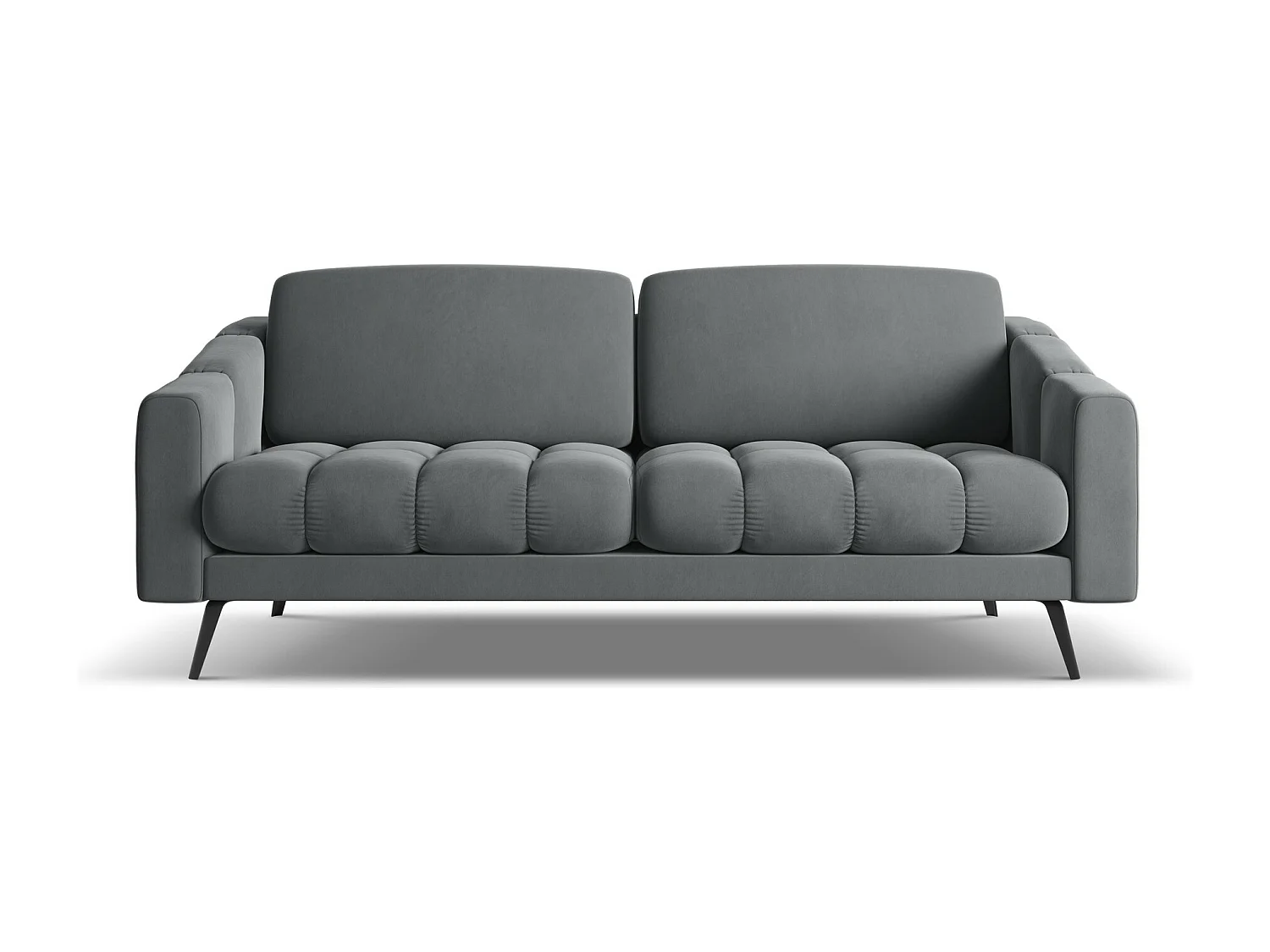 3-Sitzer Sofa - - Samt - Stahl - NALU