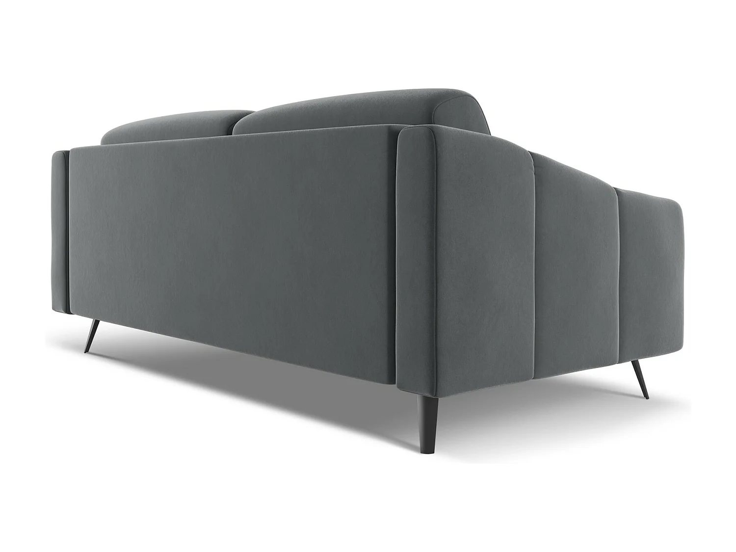 3-Sitzer Sofa - - Samt - Stahl - NALU