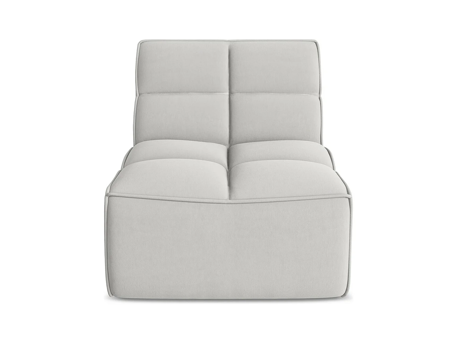 Fauteuil pour canapé modulable en velours - argent - KALAI
