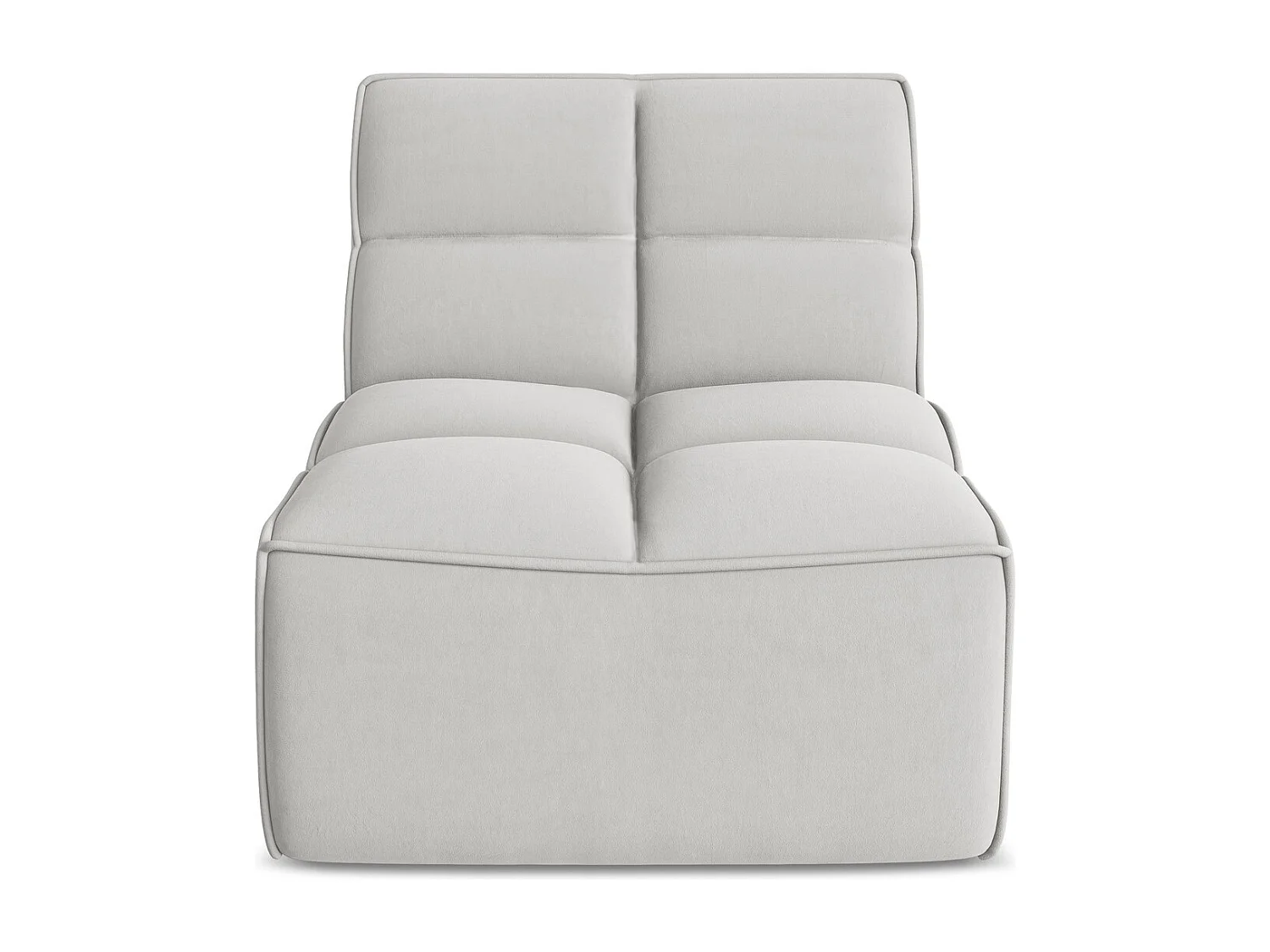 Fauteuil pour canapé modulable en velours - argent - KALAI