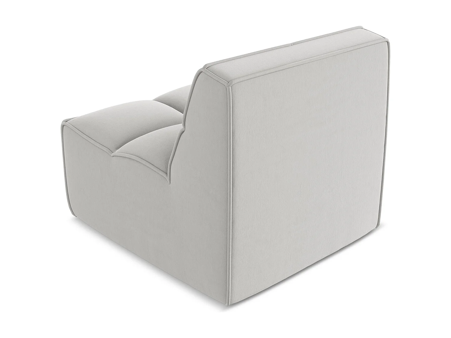 Fauteuil pour canapé modulable en velours - argent - KALAI
