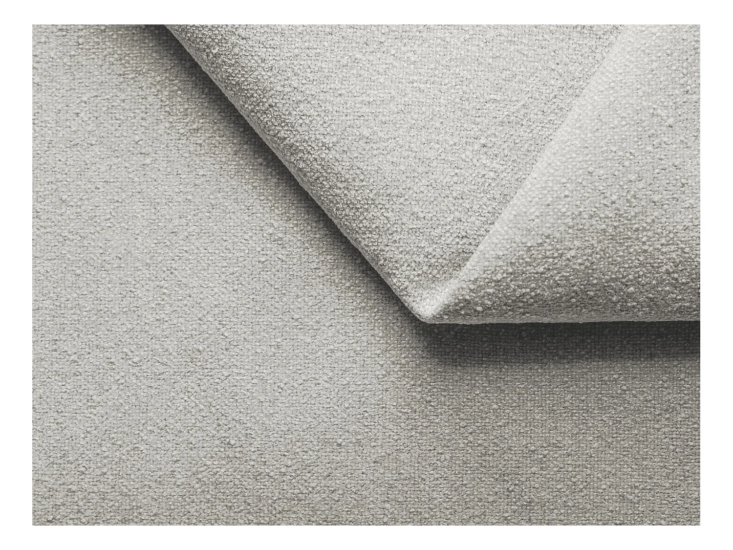 Canapé d'angle réversible en tissu bouclette - argent - AILANI