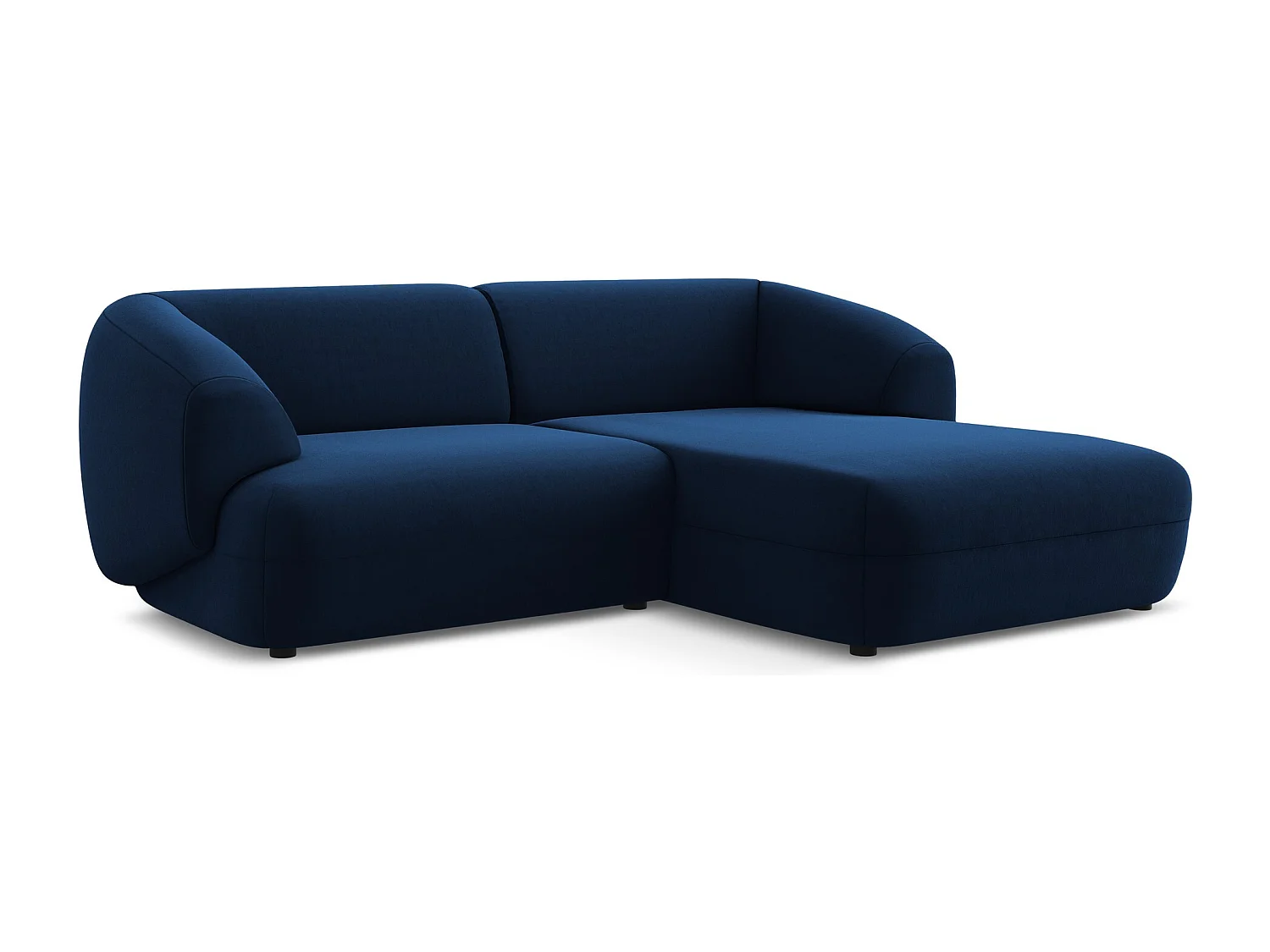 2,5-Sitzer Modulares Ecksofa - Ecke Rechts - Samt - Königsblau - MOANA