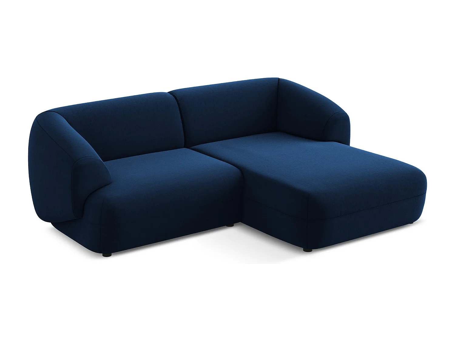 2,5-Sitzer Modulares Ecksofa - Ecke Rechts - Samt - Königsblau - MOANA