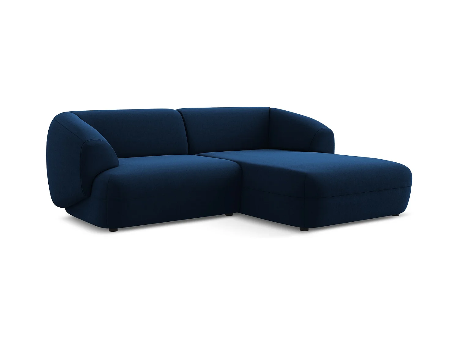 2,5-Sitzer Modulares Ecksofa - Ecke Rechts - Samt - Königsblau - MOANA