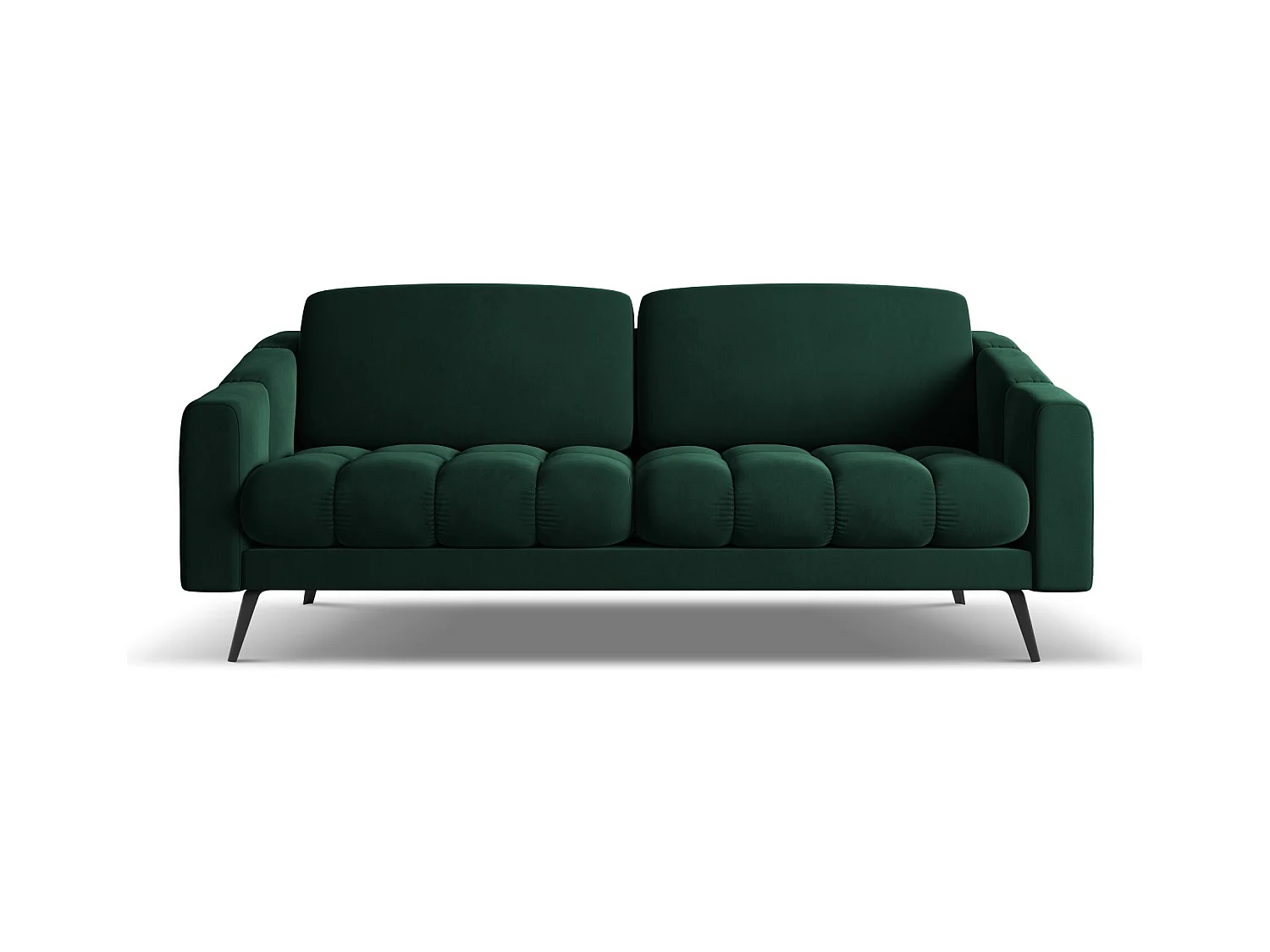 Canapé 3 places en velours - bouteille verte - NALU