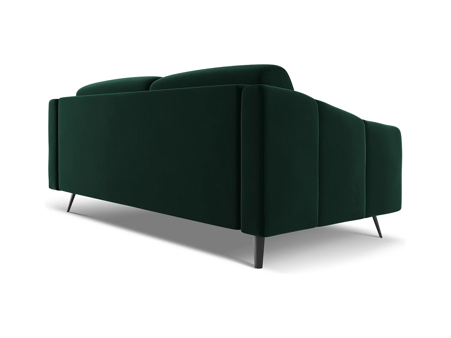Canapé 3 places en velours - bouteille verte - NALU