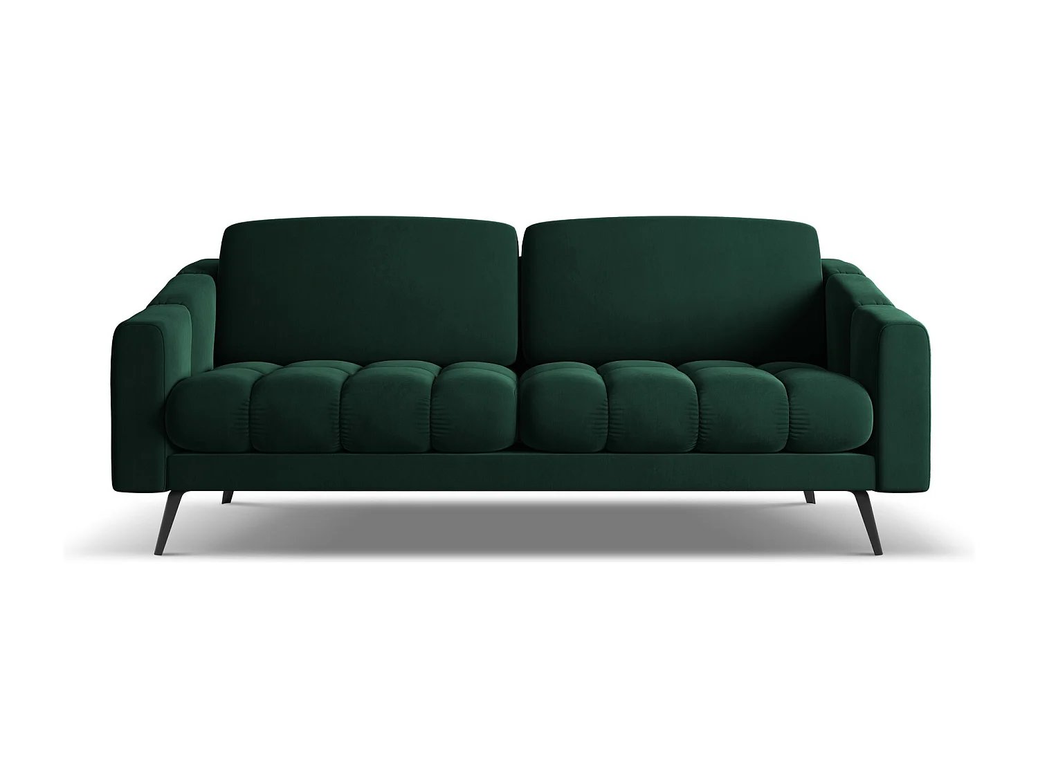 Canapé 3 places en velours - bouteille verte - NALU