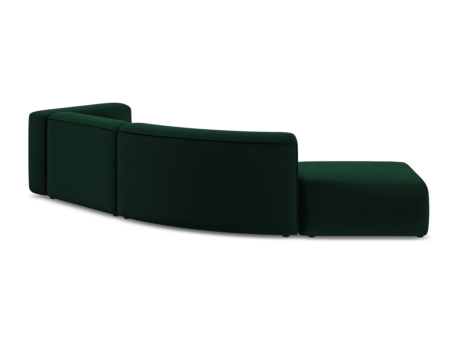 4-Sitzer Sofa Links - - Samt - Flaschengrün - EKAHI