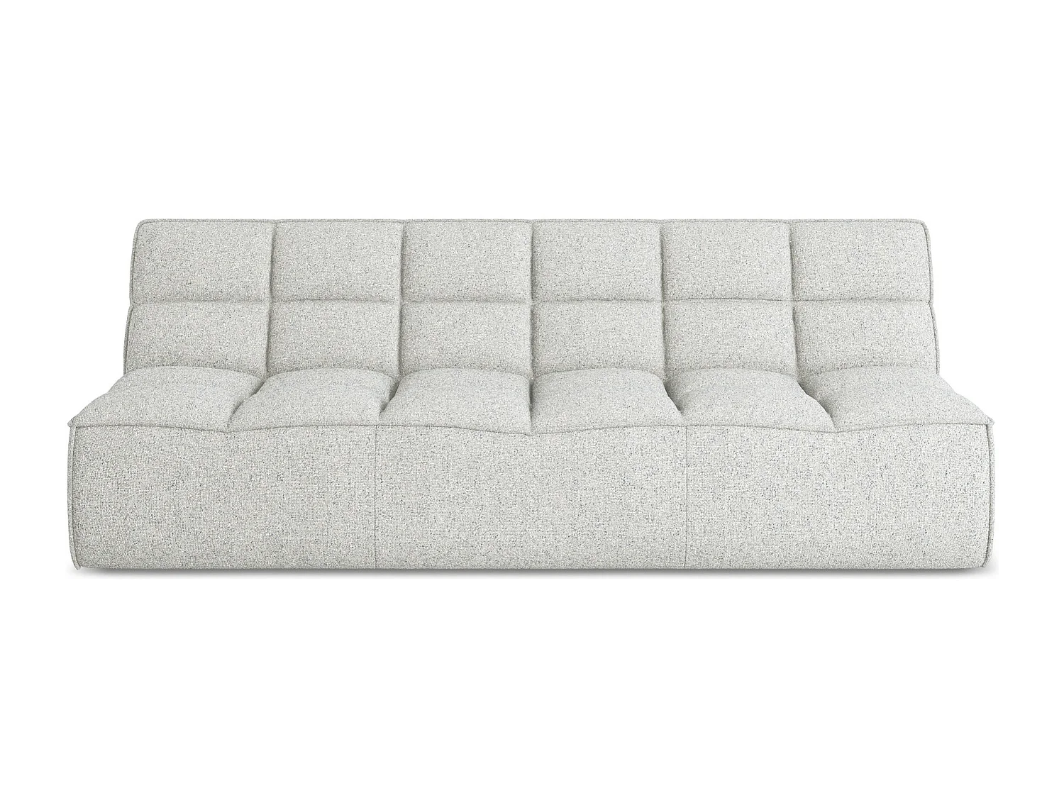 Canapé modulable 3 places en tissu texturé - beige - KALAI