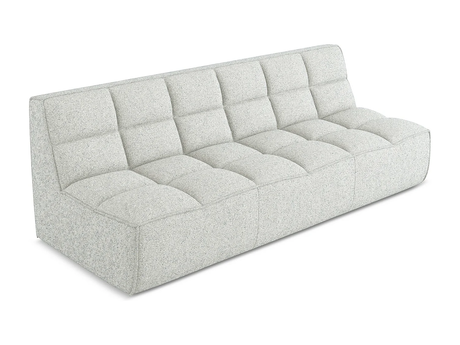 Canapé modulable 3 places en tissu texturé - beige - KALAI