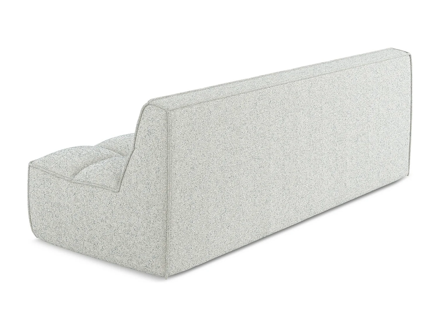 Canapé modulable 3 places en tissu texturé - beige - KALAI