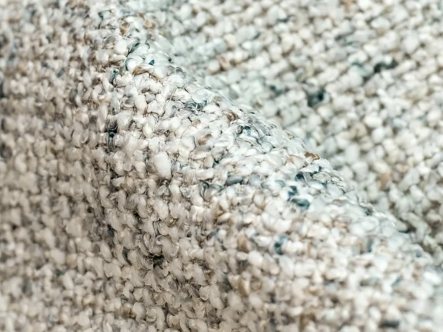 Canapé modulable 3 places en tissu texturé - beige - KALAI