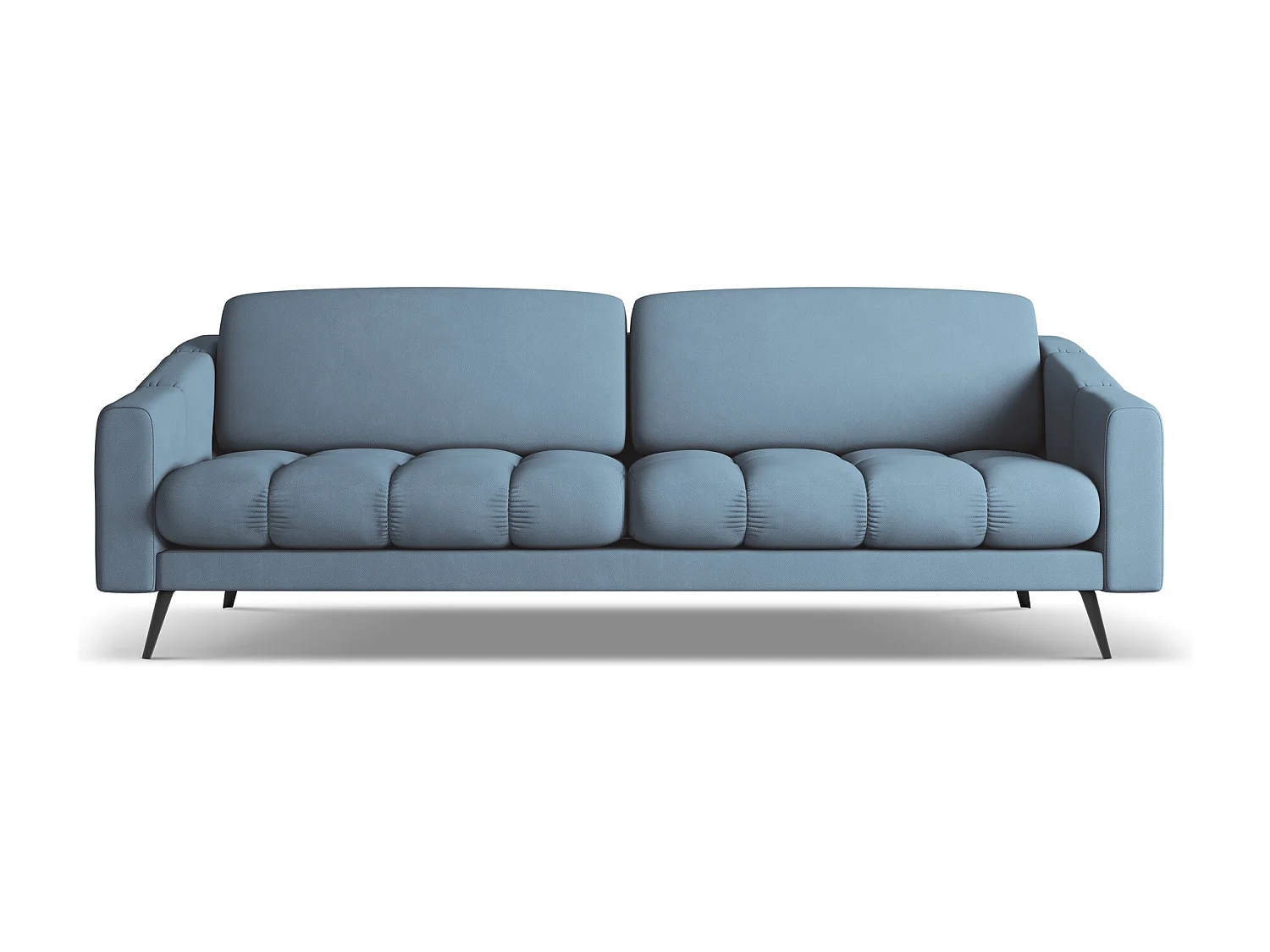 Canapé 4 places en tissu chenille - jeans - NALU