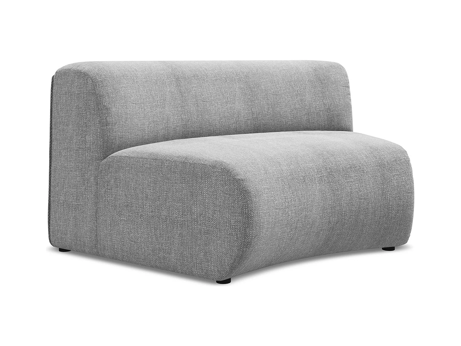 Modular - Ecksofa - Chenille - Hellgrau - EKAHI