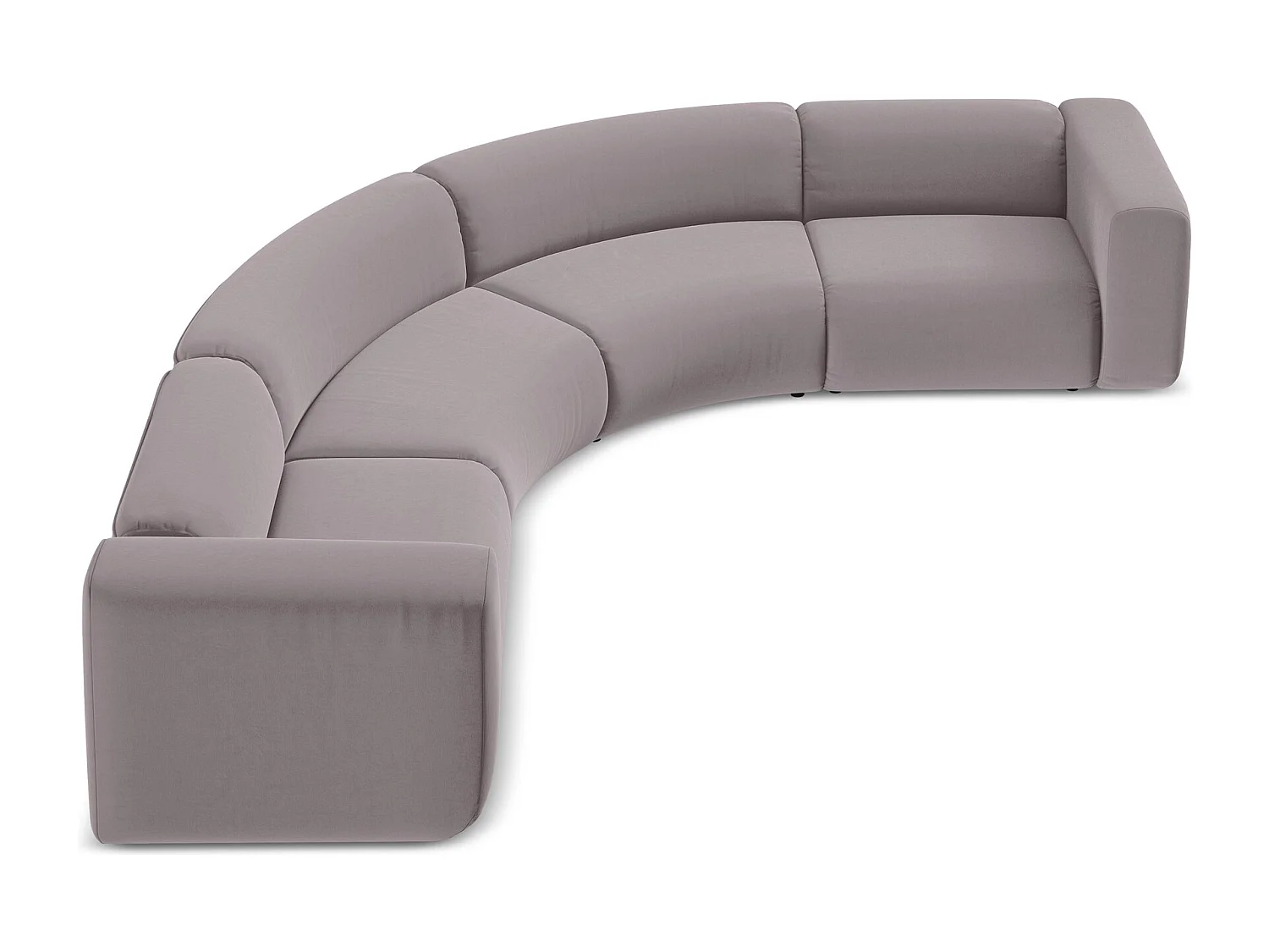 Canapé d'angle modulable en velours - lavande - EKAHI