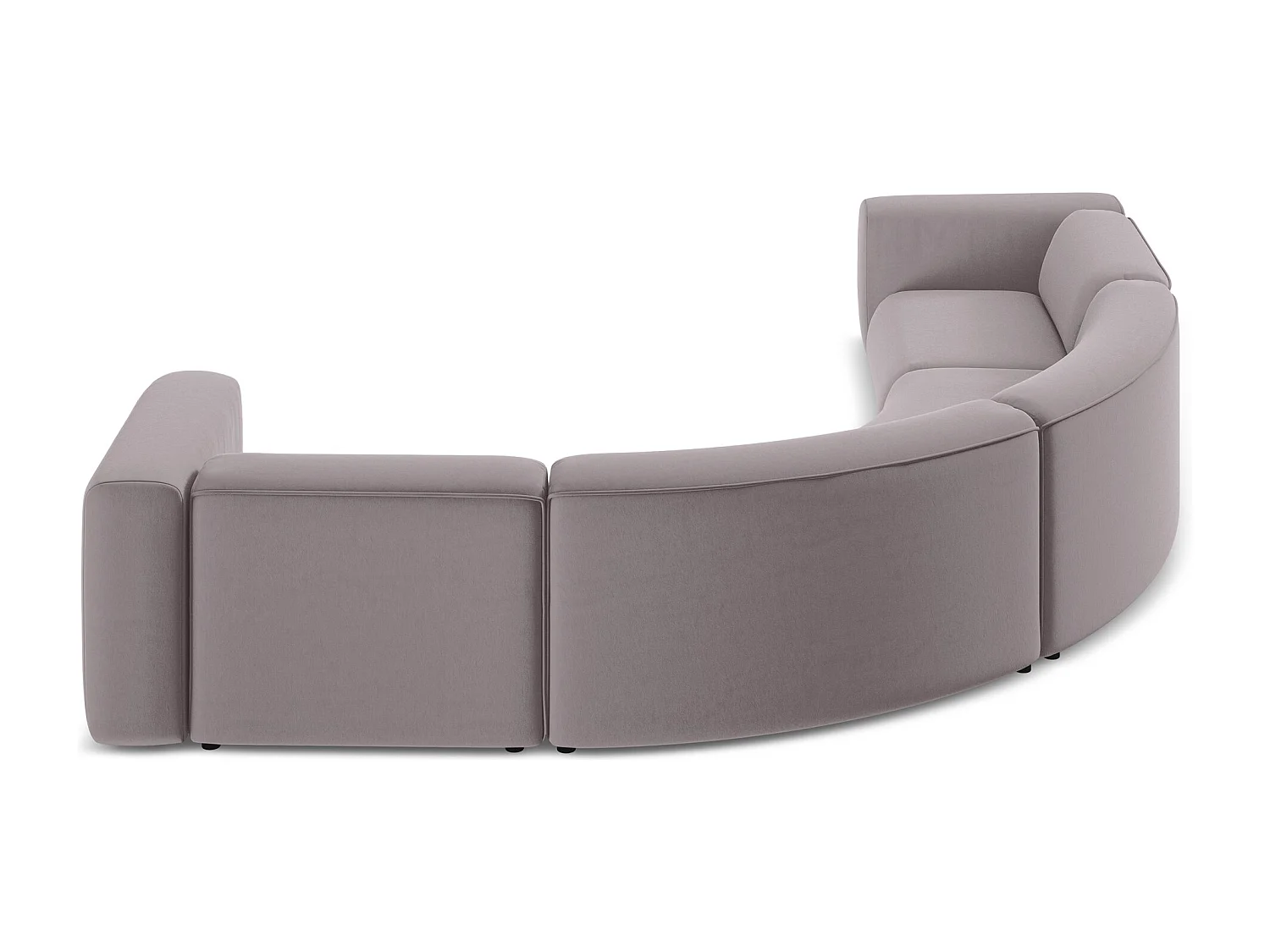 Canapé d'angle modulable en velours - lavande - EKAHI