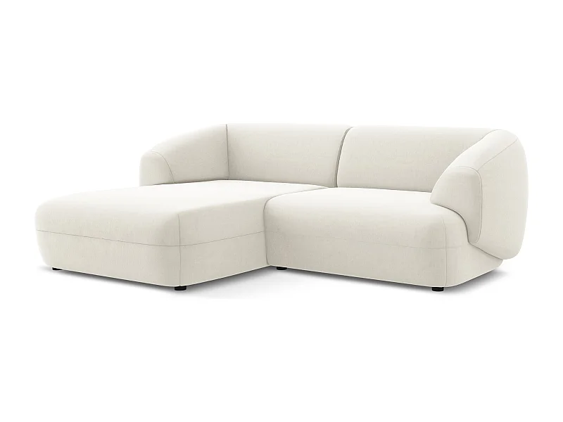 2,5-Sitzer Modulares Ecksofa - Ecke Links - Samt - Hell beige - MOANA