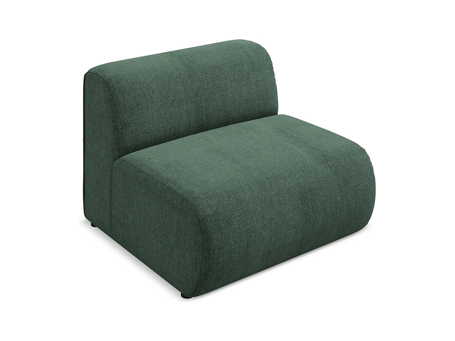Fauteuil pour canapé modulable en tissu chenille - vert - EKAHI