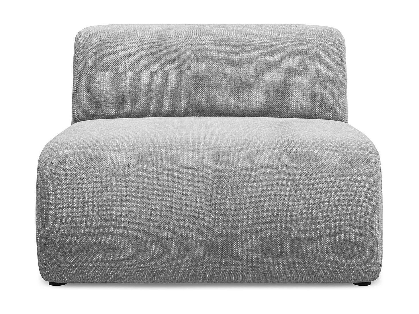 Bankmodule midden van lichtgrijs chenille stof - EKAHI