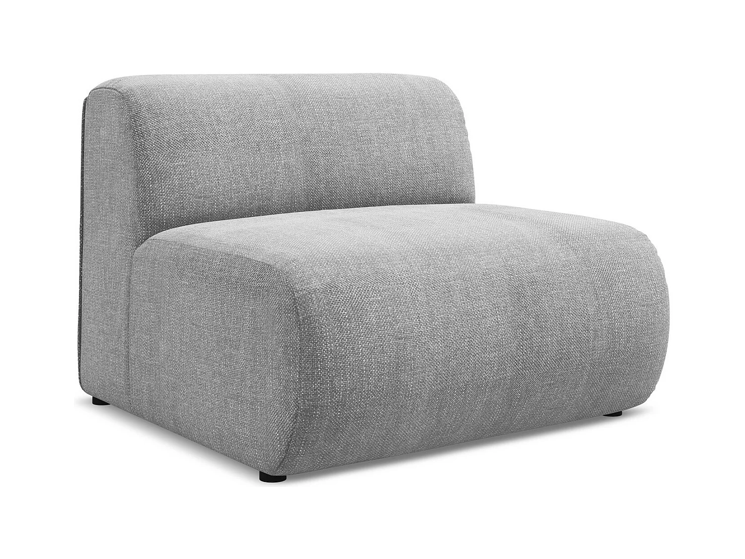 Bankmodule midden van lichtgrijs chenille stof - EKAHI
