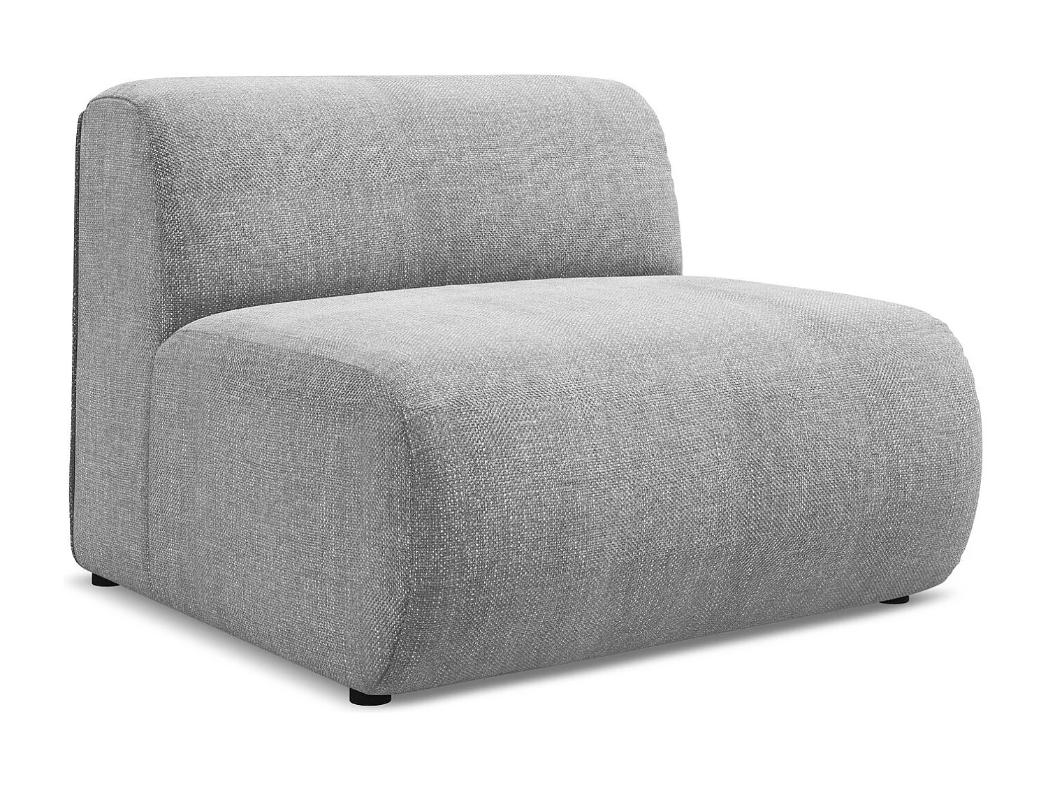 Fauteuil pour canapé modulable en tissu chenille - gris clair - EKAHI